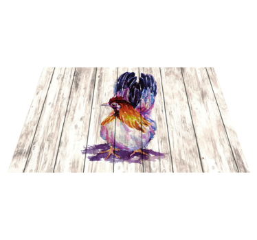 Spisebrikke original fargerik fugl illustrasjon - Tenstickers
