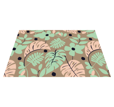 Pastellfarger monstera blomster og blader originale spisebrikke - Tenstickers