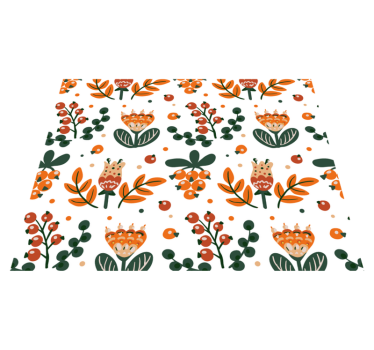 Spisebrikke original botanisk arrangement med bladverk - Tenstickers