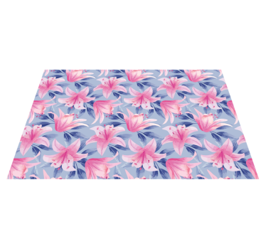 Spisebrikke original med blomsterliljemønster rosa - Tenstickers