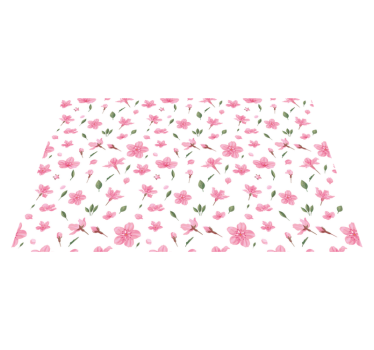 Akvarell rosa blomster originale spisebrikke - Tenstickers
