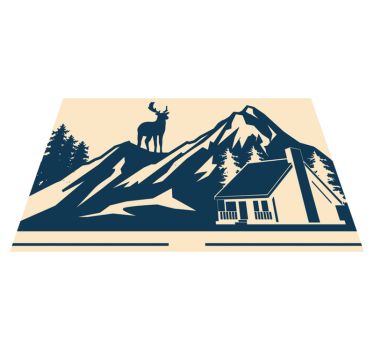 Spisebrikke original grand fjellandskap - Tenstickers