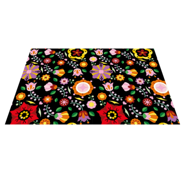 Spisebrikke original livlig blomsterinspirasjon - Tenstickers