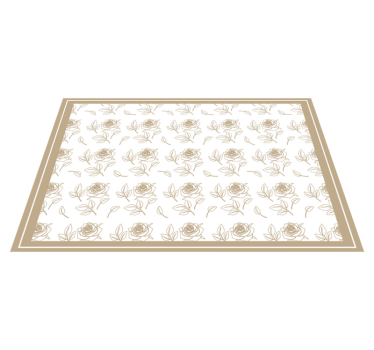 Spisebrikke original med blomstermønsterkant - Tenstickers