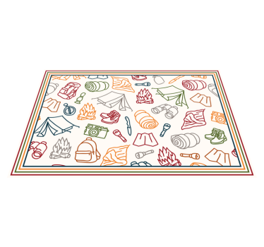 Spisebrikke original camping eventyr ikoner - Tenstickers