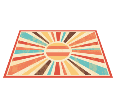 Fargerike retro solstråler originale spisebrikke - Tenstickers