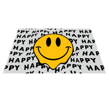 Stor smiley glad ansikt originale spisebrikke - Tenstickers