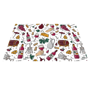 Spisebrikke original vin og ost tema - Tenstickers