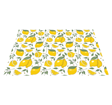 Sitroner og blomster tropiske originale spisebrikke - Tenstickers