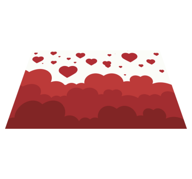 Spisebrikke original hjerte sky mønster - Tenstickers