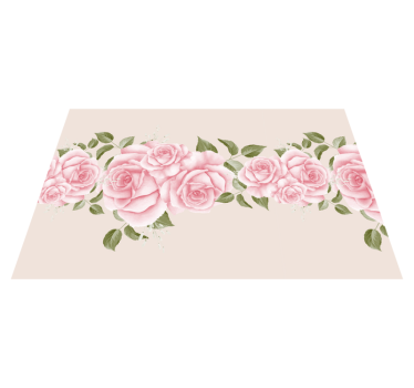 Spisebrikke original elegant rosearrangement - Tenstickers