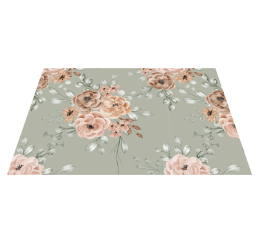 Spisebrikke original blomsterbakgrunnskål - Tenstickers