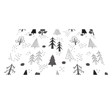 Hvite minimalistiske trær nordisk stil originale spisebrikke - Tenstickers