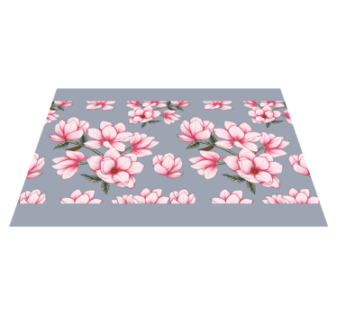 Spisebrikke original rosa magnolia blomstermønster - Tenstickers