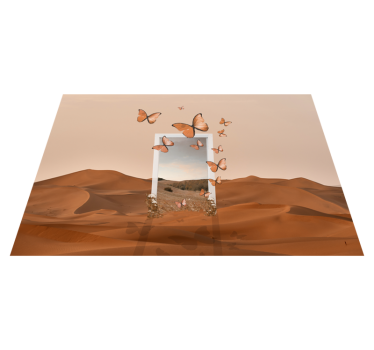 Spisebrikke original sommerfugler i ramme - Tenstickers
