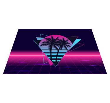 Palmetre i vaporwave-stil originale spisebrikke - Tenstickers