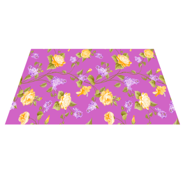 Spisebrikke original med blomsterdesign i sterke farger - Tenstickers