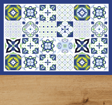 Blå marokkansk stil originale spisebrikke - Tenstickers
