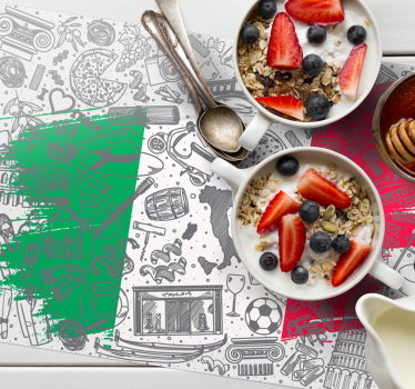 Italia bakgrunn restaurant vinylmatretter - Tenstickers