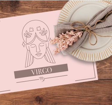 Jomfru rosa stjernetegn design hus spisebrikke - Tenstickers