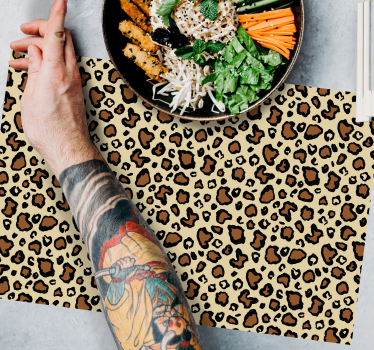 Klassisk leopard dyreprint originale spisebrikke - Tenstickers