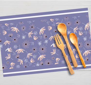 Oransje og lilla originale spisebrikke - Tenstickers