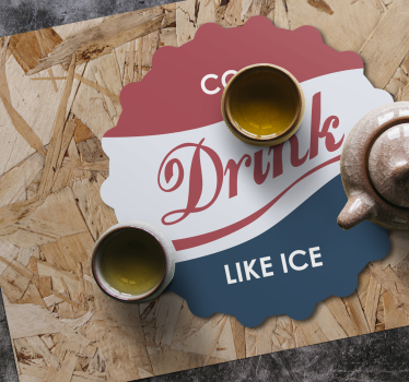 Retro drink soda bordbrikke original vinyl spisebrikker - Tenstickers