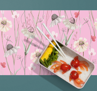 Rosa pastellfarger mønster originale spisebrikke - Tenstickers