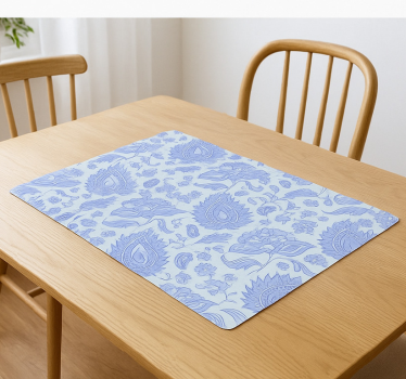 Spisebrikke original blå paisley blomstermønster - Tenstickers
