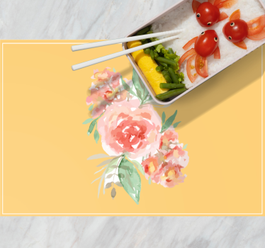 Spisebrikke original blomsterdekorasjon - Tenstickers