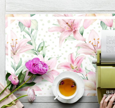Spisebrikke original blomsterlilje arrangement - Tenstickers
