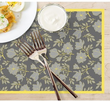 Spisebrikke original blomstermønster overlay - Tenstickers