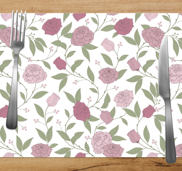 Spisebrikke original blomstrende elegant mønster - Tenstickers