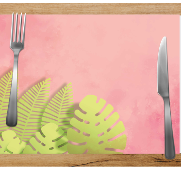 Spisebrikke original botanisk bladarrangement - Tenstickers