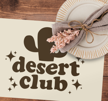Spisebrikke original cactus club design - Tenstickers