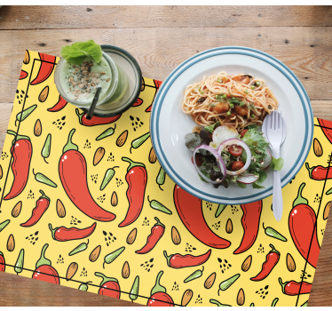 Spisebrikke original chilipepper mønster - Tenstickers