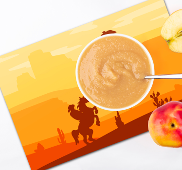 Spisebrikke original cowboysilhuett - Tenstickers