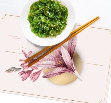 Spisebrikke original elegant blomsteroppsats - Tenstickers