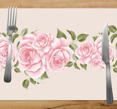 Spisebrikke original elegant rosearrangement - Tenstickers