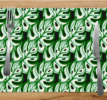 Spisebrikke original frodig bladmotiv - Tenstickers