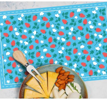 Spisebrikke original jordbærblomst mønster - Tenstickers