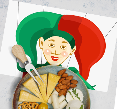 Spisebrikke original klovneskikkelse illustrasjon - Tenstickers