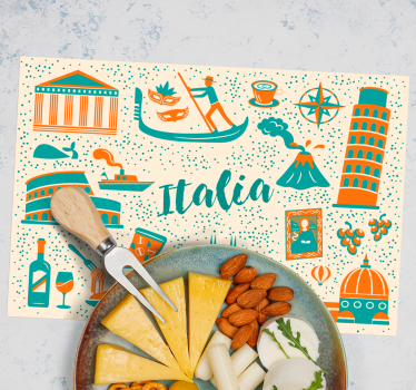 Spisebrikke original kulinarisk italia scene - Tenstickers