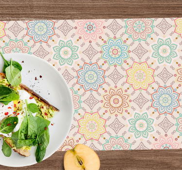 Spisebrikke original livlig botanisk trykk - Tenstickers