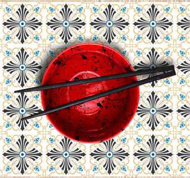 Spisebrikke original livlig krimsonbolle - Tenstickers