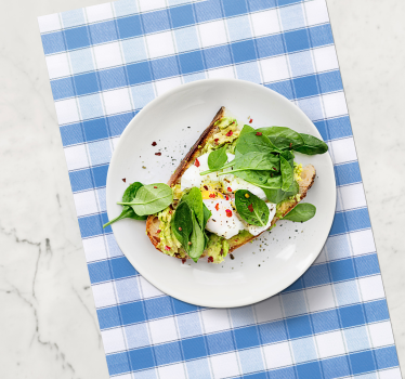 Spisebrikke original med avokadotoast pyntet - Tenstickers