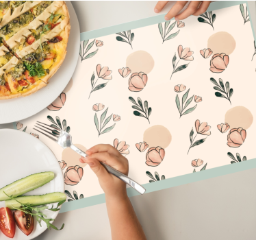Spisebrikke original med blomstermotiv - Tenstickers