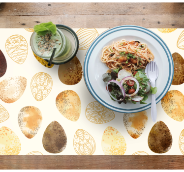 Spisebrikke original med elegant eggmotiv - Tenstickers