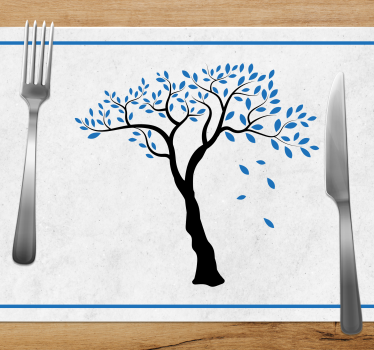 Spisebrikke original med elegant tremotiv - Tenstickers