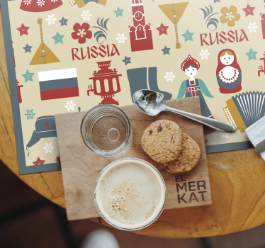 Spisebrikke original med kulturelle russiske elementer - Tenstickers